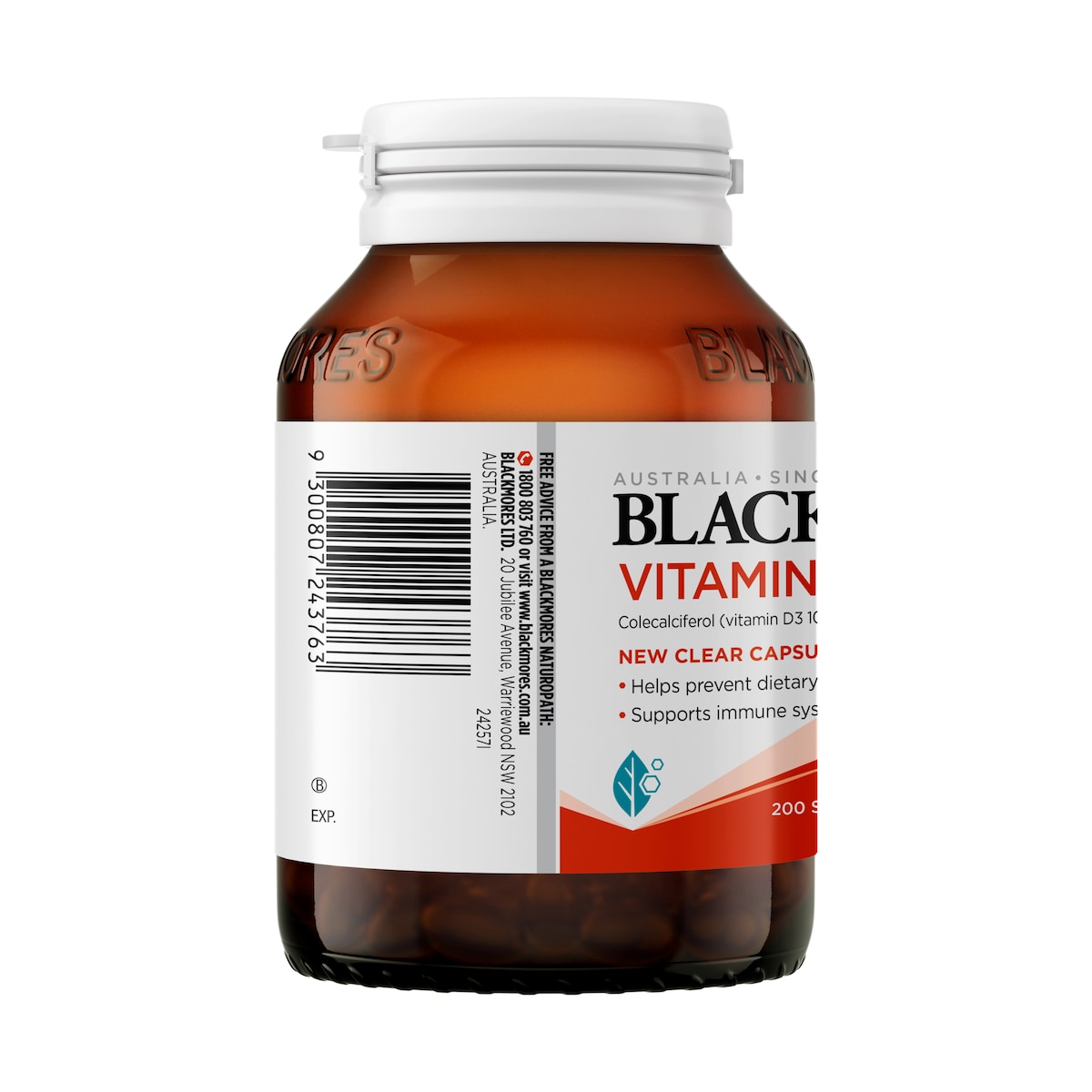 Blackmores Vitamin D3 1000IU 200 Capsules