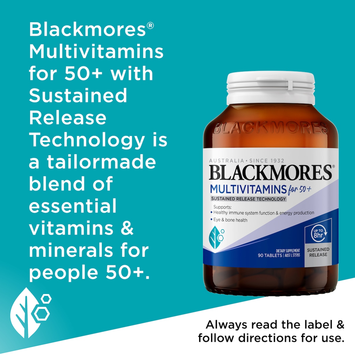 Blackmores Sustained Release Multivitamins for 50+ 90 Tablets