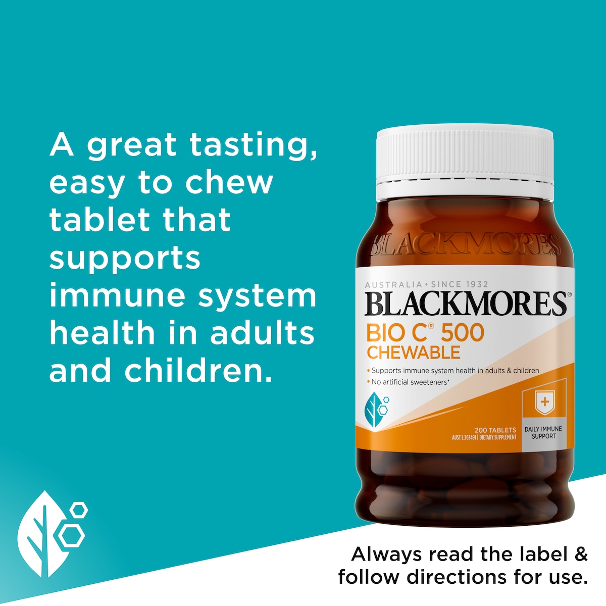 Blackmores Bio C Chewable 500mg 200 Tablets