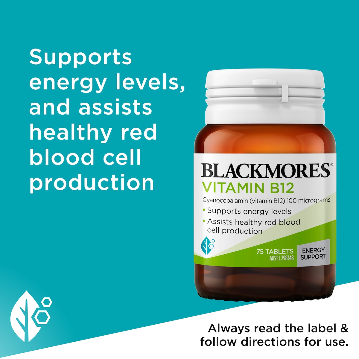 Blackmores Vitamin B12 100mcg 75 Tablets