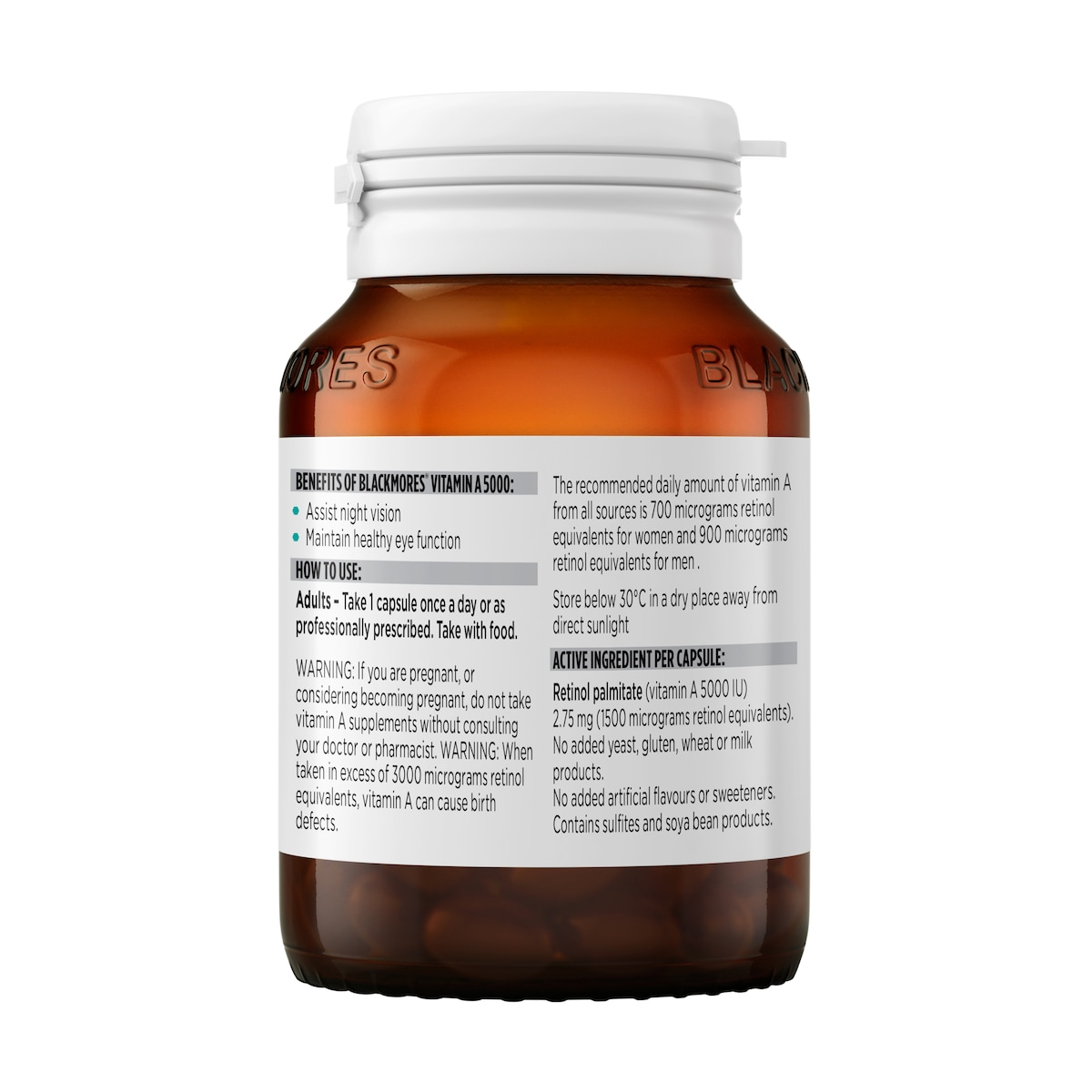 Blackmores Vitamin A 5000IU 150 Capsules