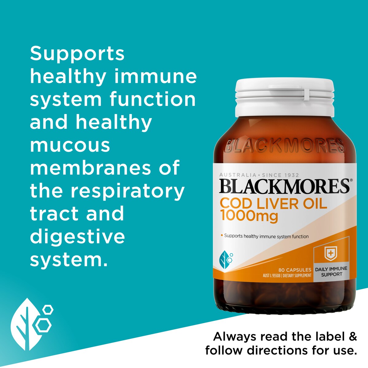 Blackmores Cod Liver Oil 1000mg 80 Capsules