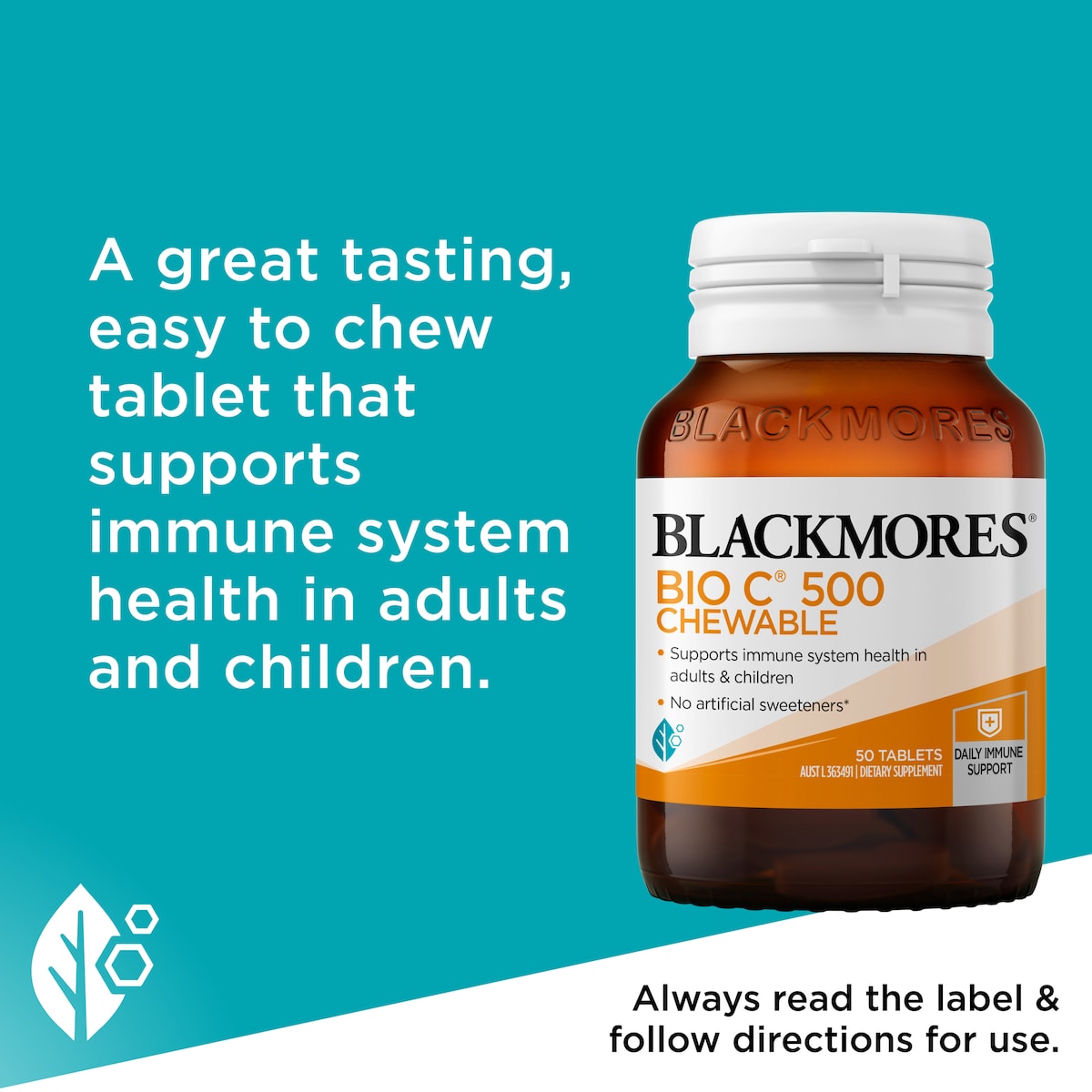 Blackmores Bio C Chewable 500mg 50 Tablets