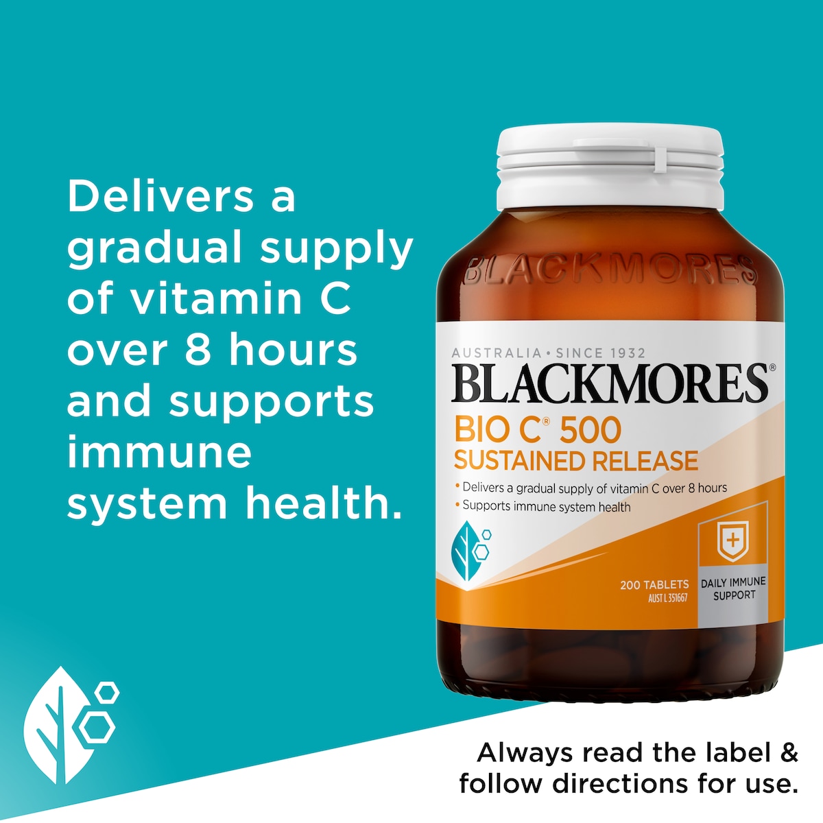 Blackmores Bio C 500mg Vitamin C Sustained Release 200 Tablets