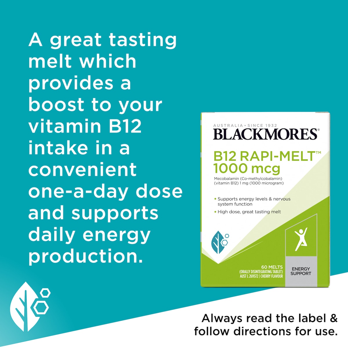 Blackmores B12 Rapi-Melt 1000mcg 60 Melts