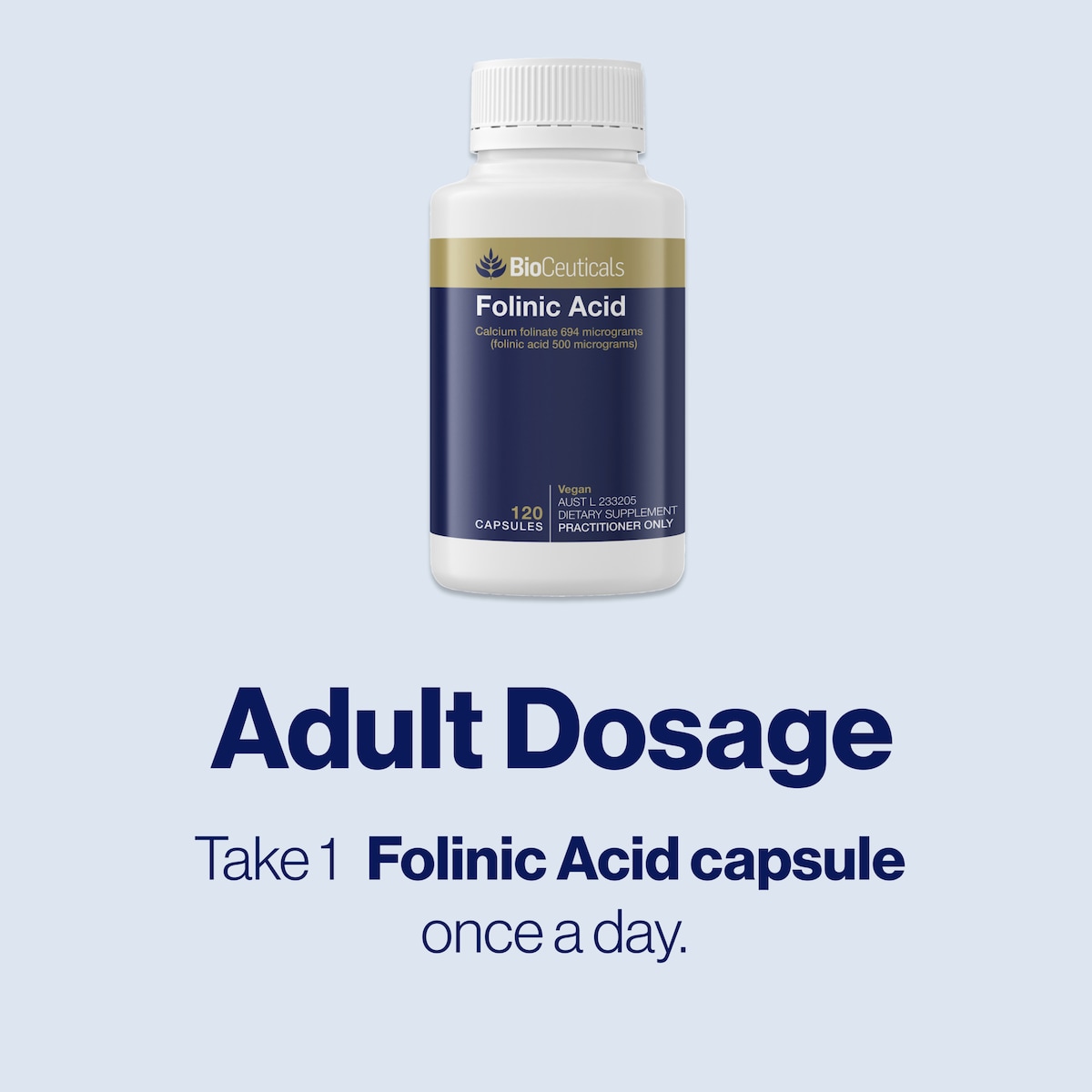 BioCeuticals Folinic Acid 120 Capsules