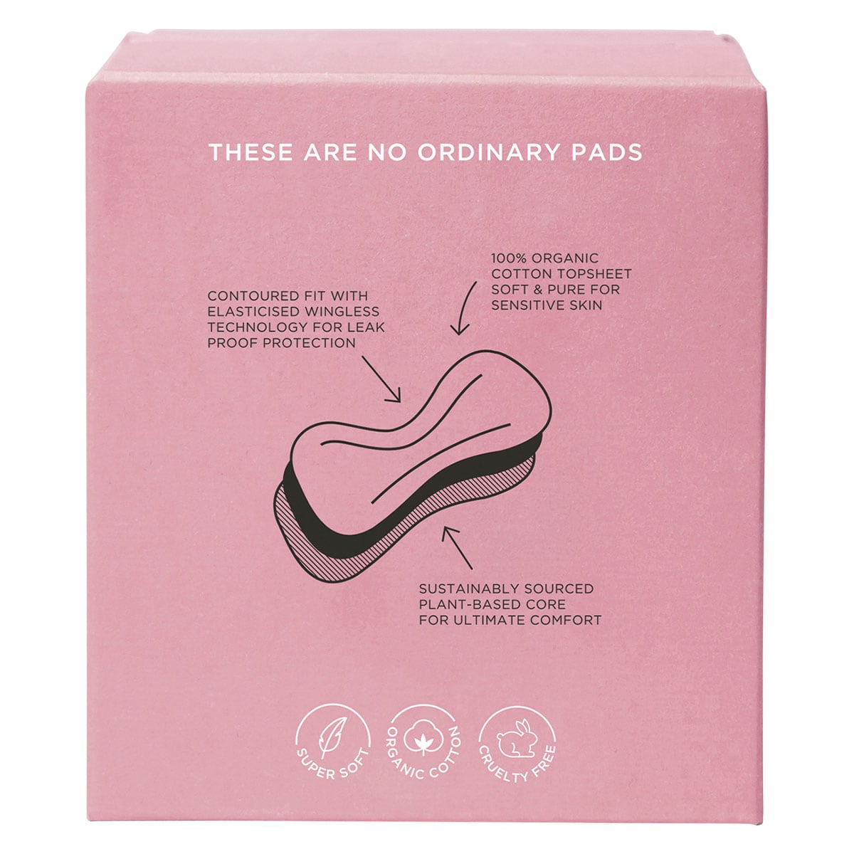 Tom Organic Maternity Pads Wingless 8 Pack