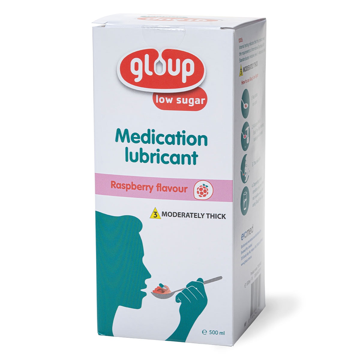 Gloup Medication Lubricant Raspberry Low Sugar 500ml