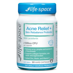 Life-Space Acne Relief + Skin Rebalance Probiotic 30 Capsules