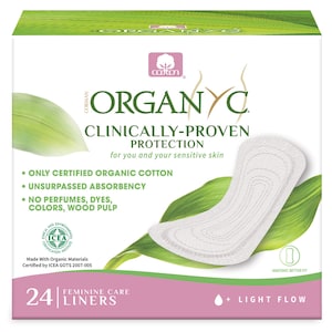 Organyc Thin Folded Panty Liners - Light 24 Pack