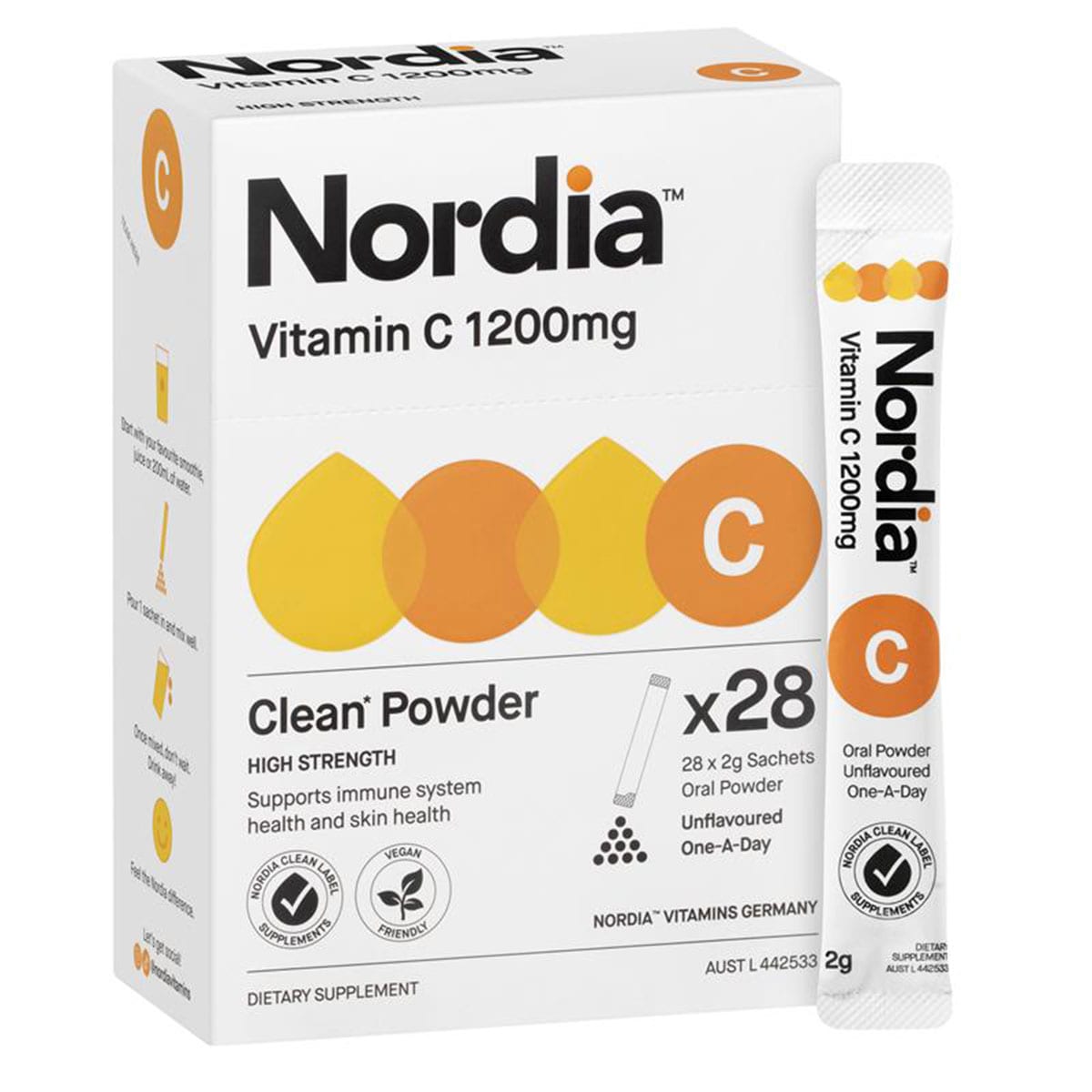 Nordia Vitamin C 1200mg Powder 28 Sachets