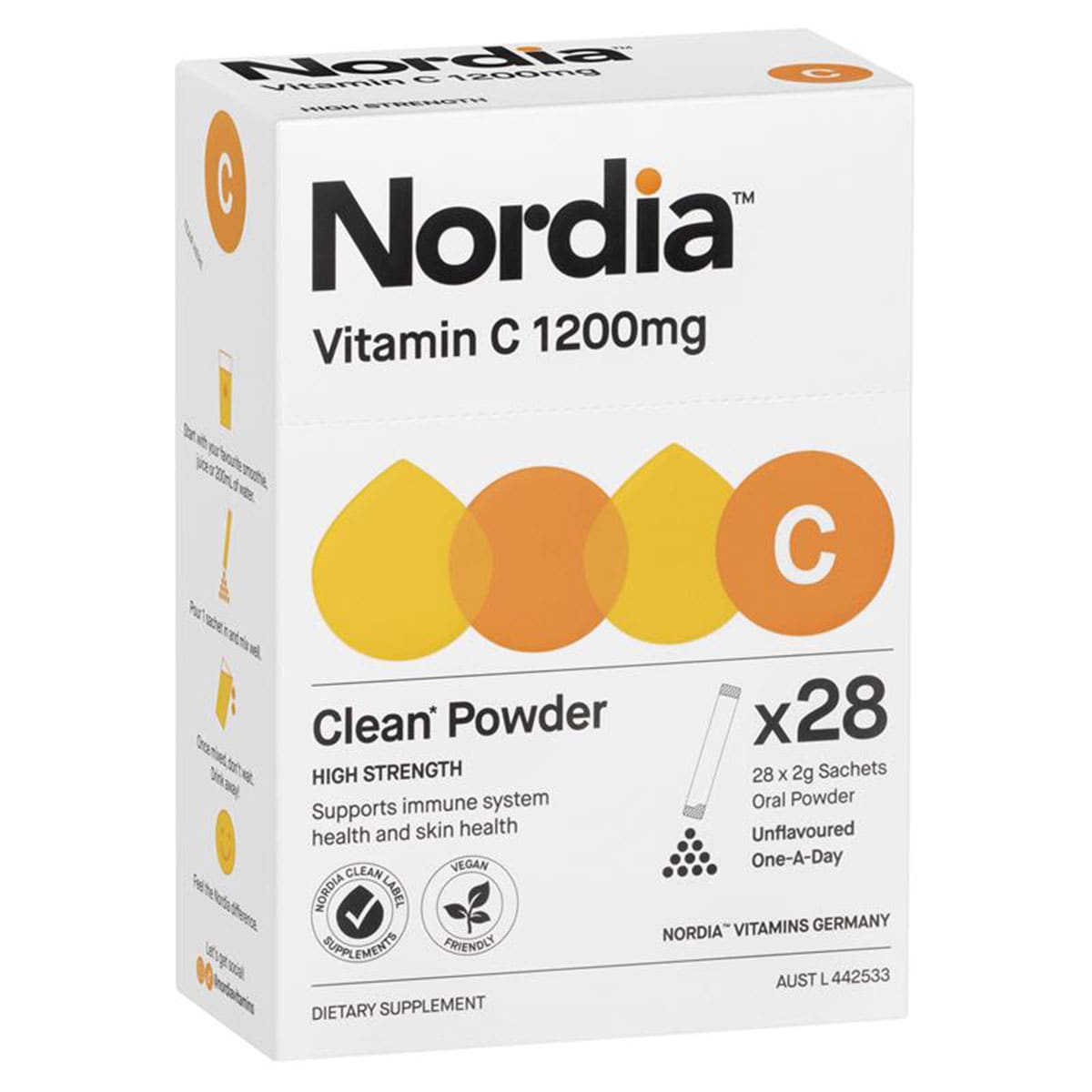 Nordia Vitamin C 1200mg Powder 28 Sachets