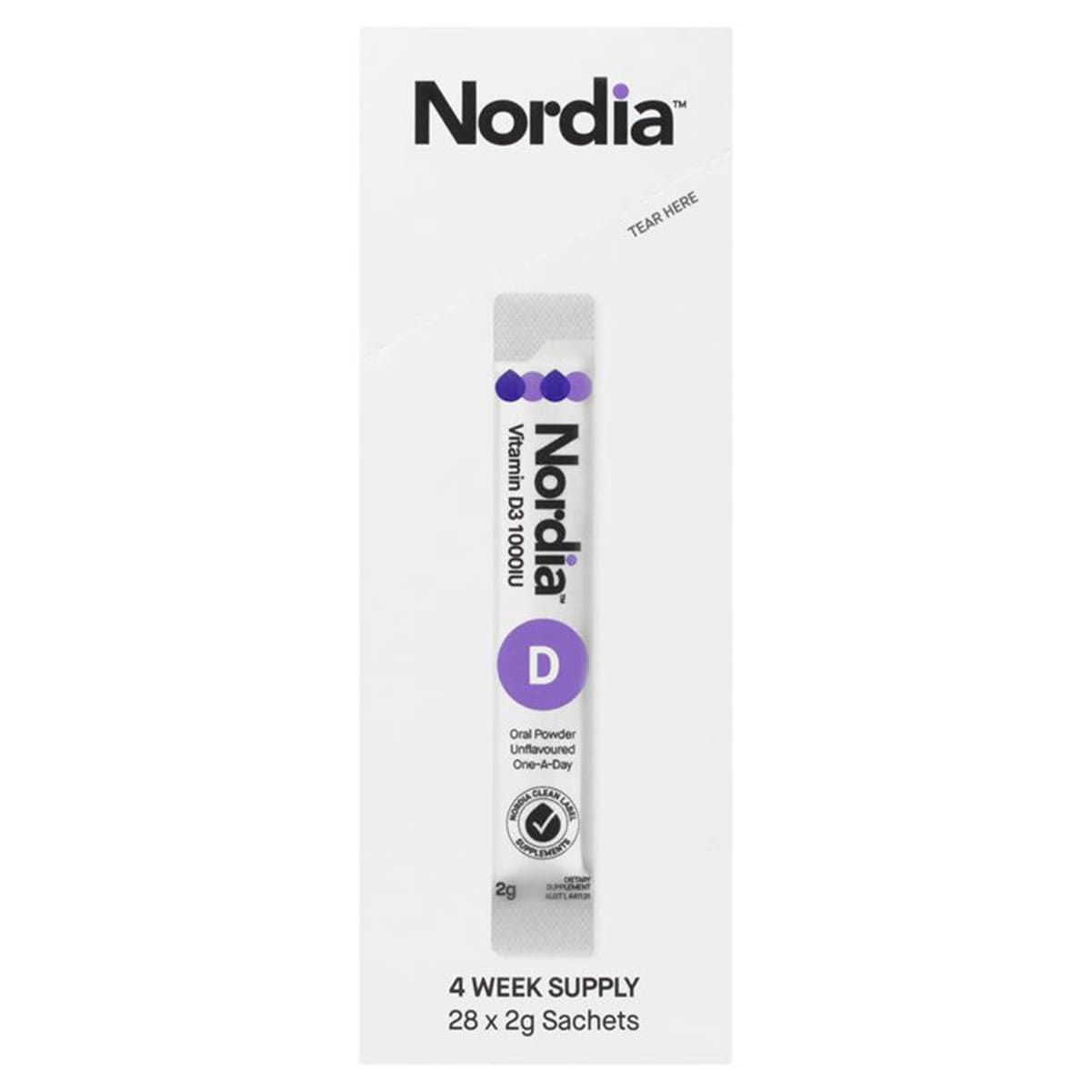 Nordia Vitamin D3 1000IU Powder 28 Sachets