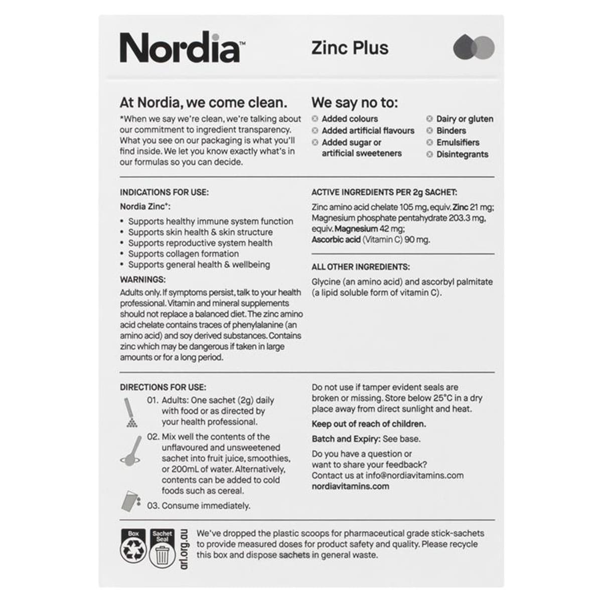 Nordia Zinc+ Powder 28 Sachets