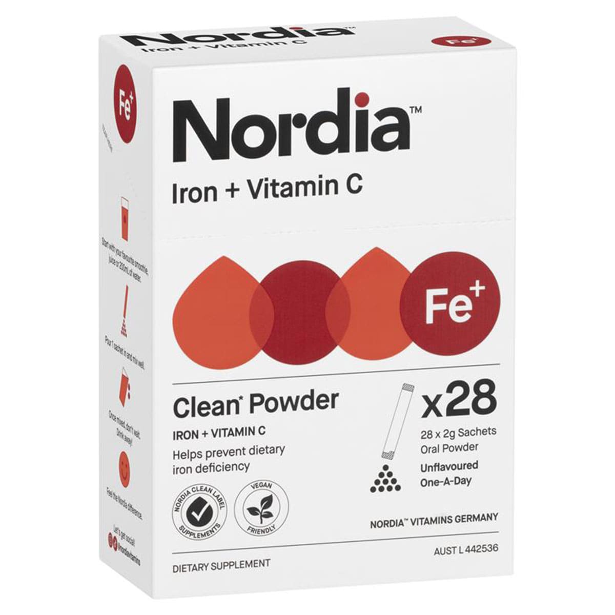 Nordia Iron + Vitamin C Powder 28 Sachets