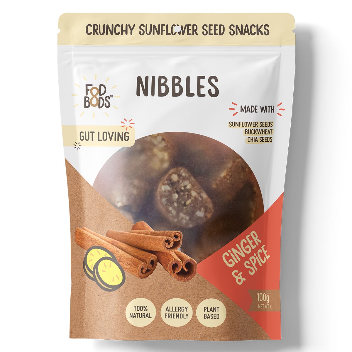 Fodbods Ginger Spice Nibbles 100g