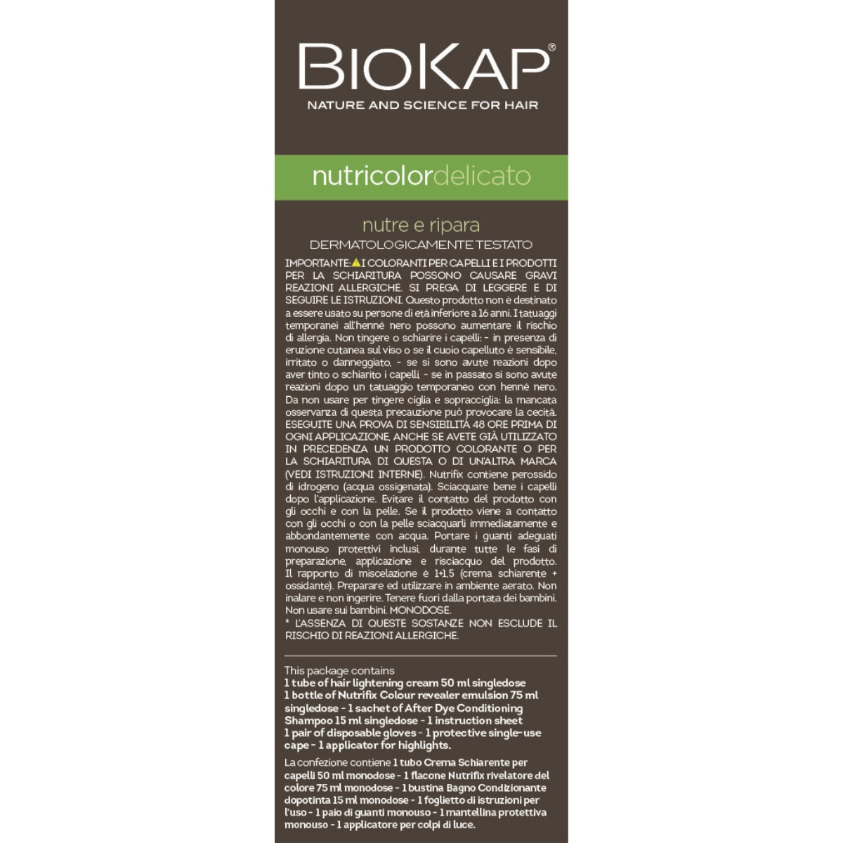 Biokap Nutricolor Delicato 0.0 Hair Lightening Cream