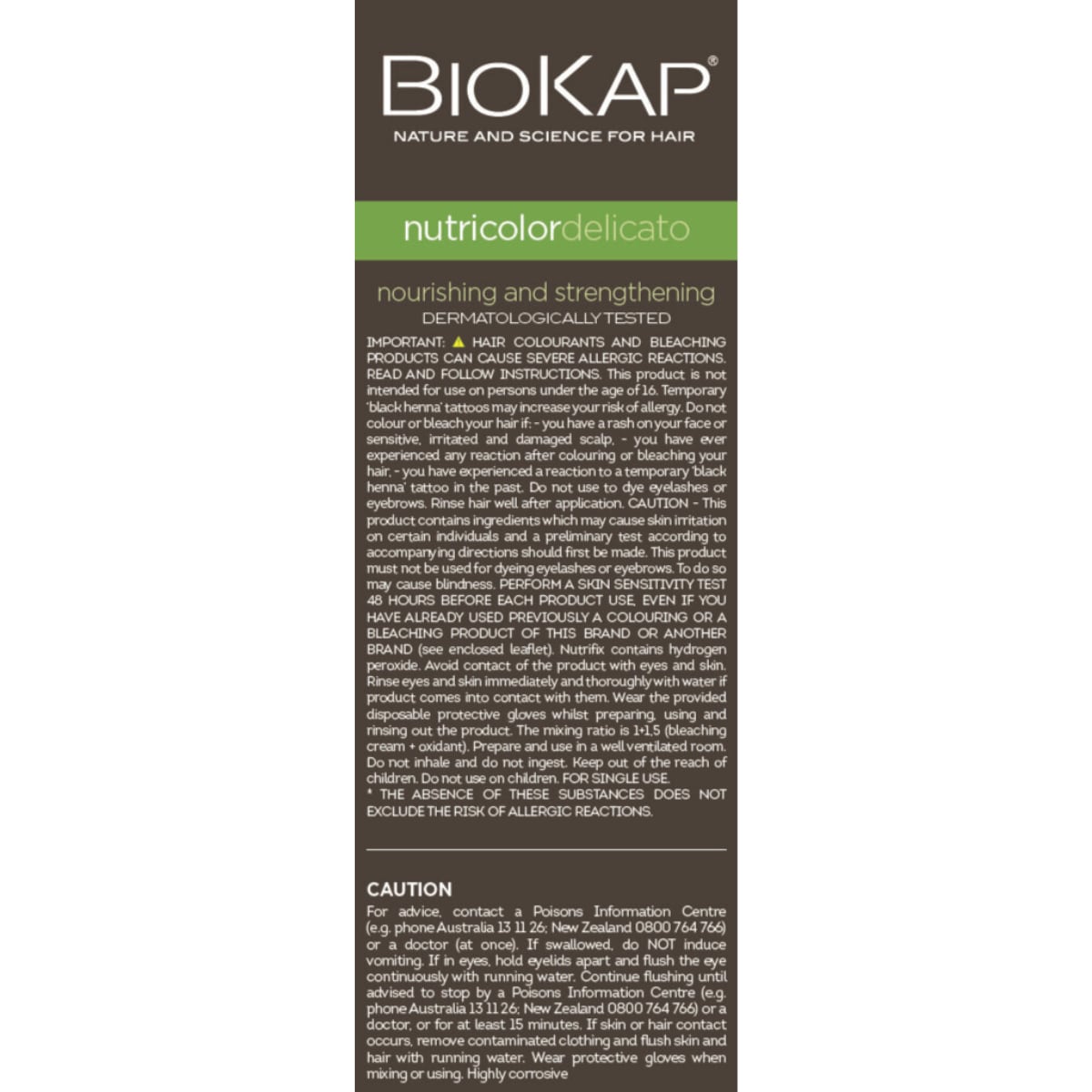 Biokap Nutricolor Delicato 1.0 Natural Black 140ml