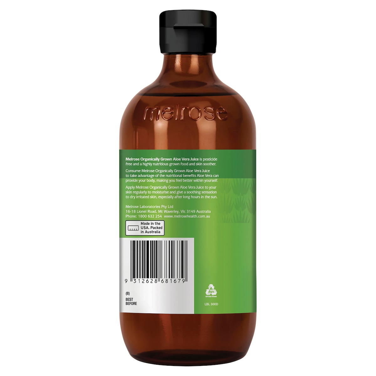 Melrose Organic Aloe Vera Juice 500ml