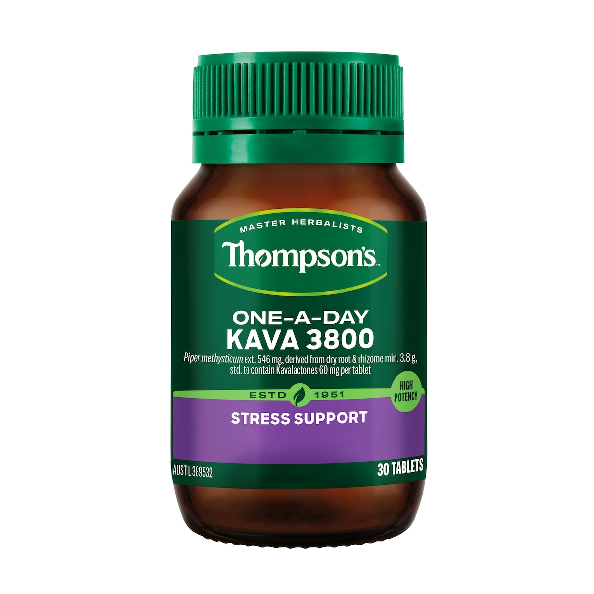 Thompsons One a Day Kava 3800mg 30 Tablets