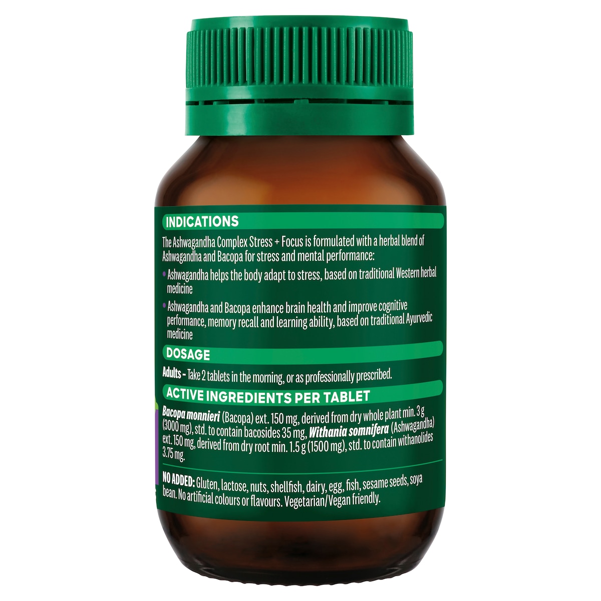 Thompsons Ashwagandha Complex Stress + Focus 60 Tablets