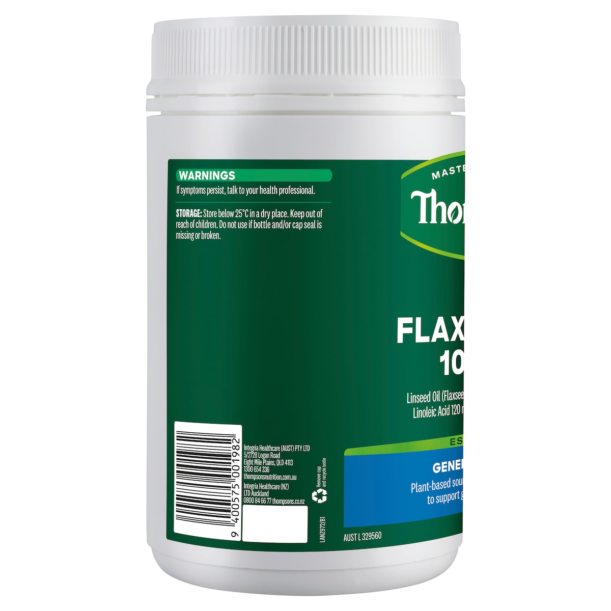 Thompsons Flaxseed Oil 1000mg 400 Capsules