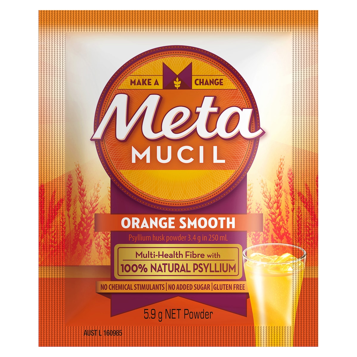 Metamucil Fibre Supplement Smooth Orange 30 Doses