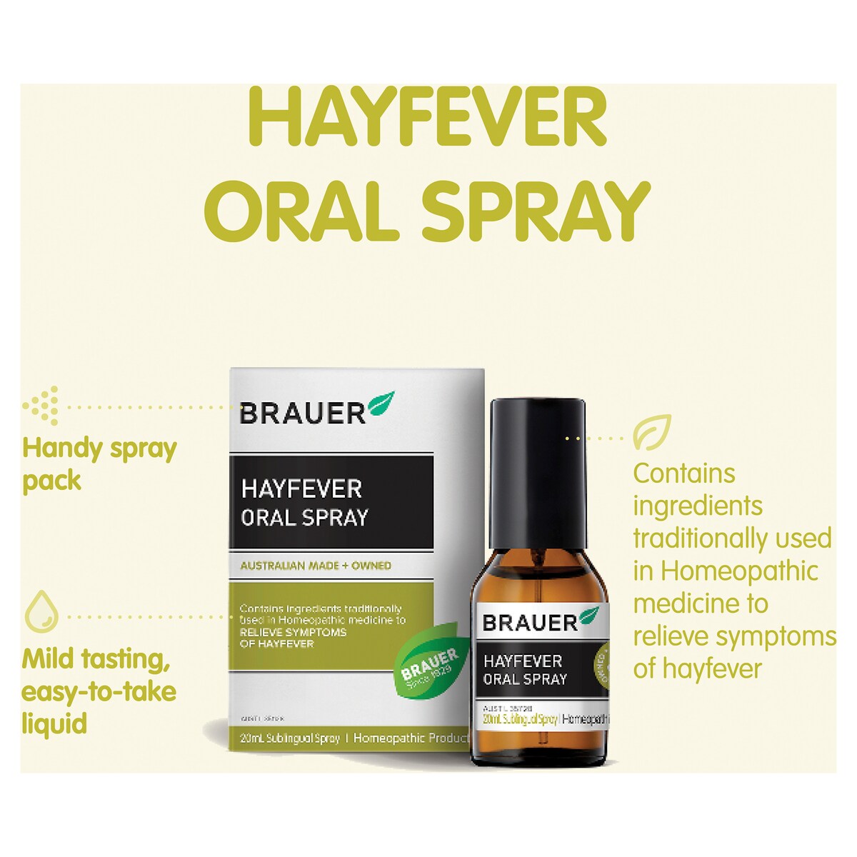 Brauer Hayfever Oral Spray 20ml