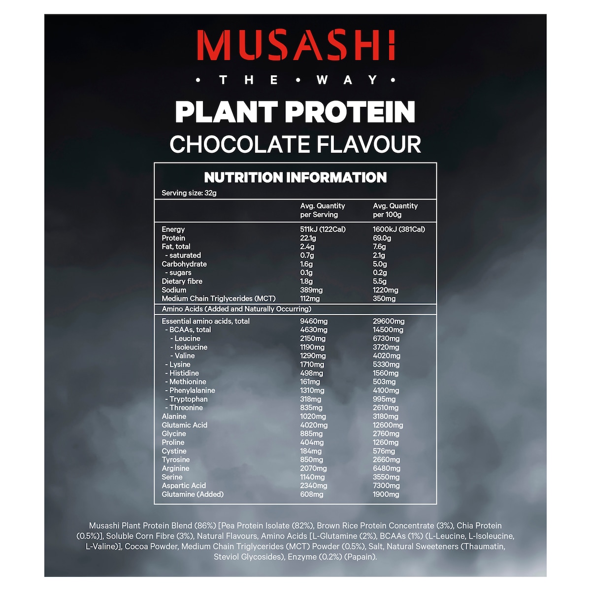 Musashi Plant Protein Powder Chocolate 2kg