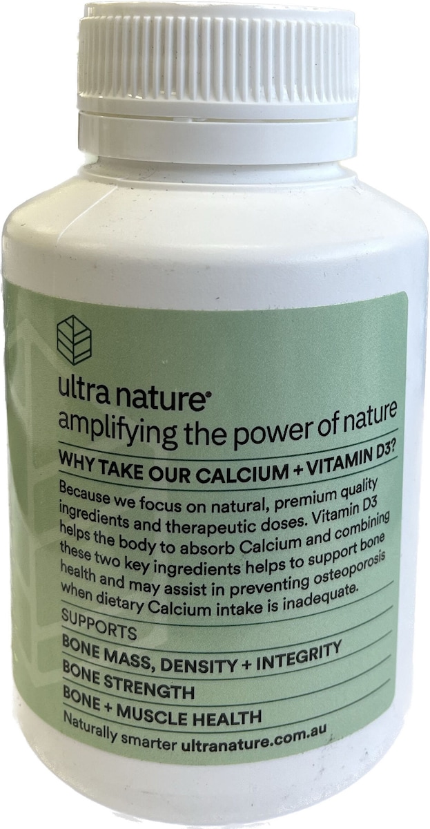 Ultra Nature Essentials Calcium + Vitamin D3 100 Tablets