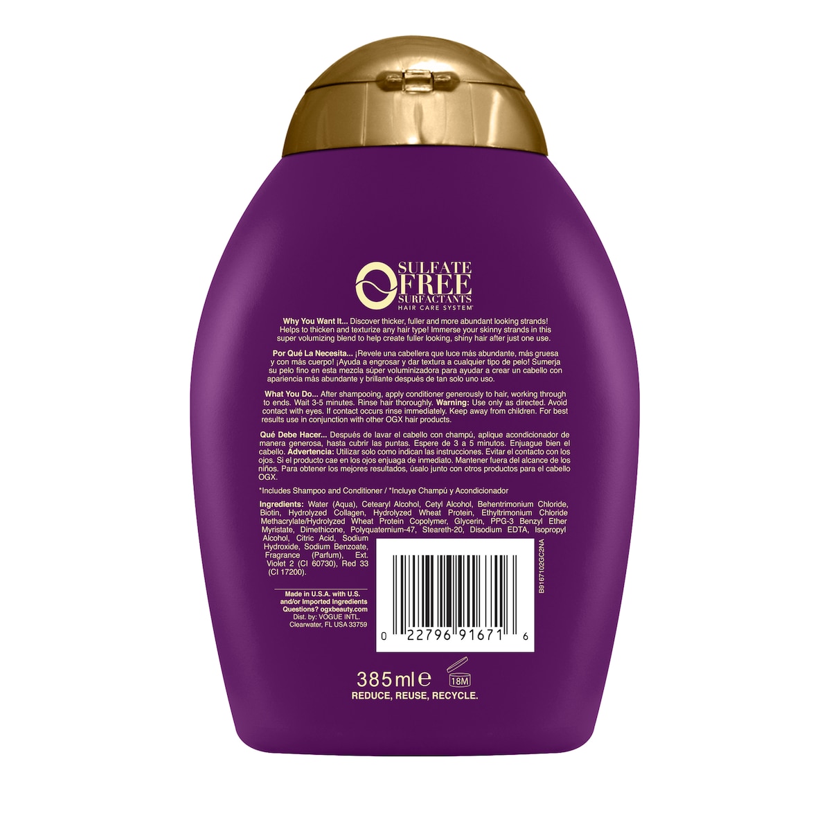 OGX Biotin & Collagen Conditioner 385ml