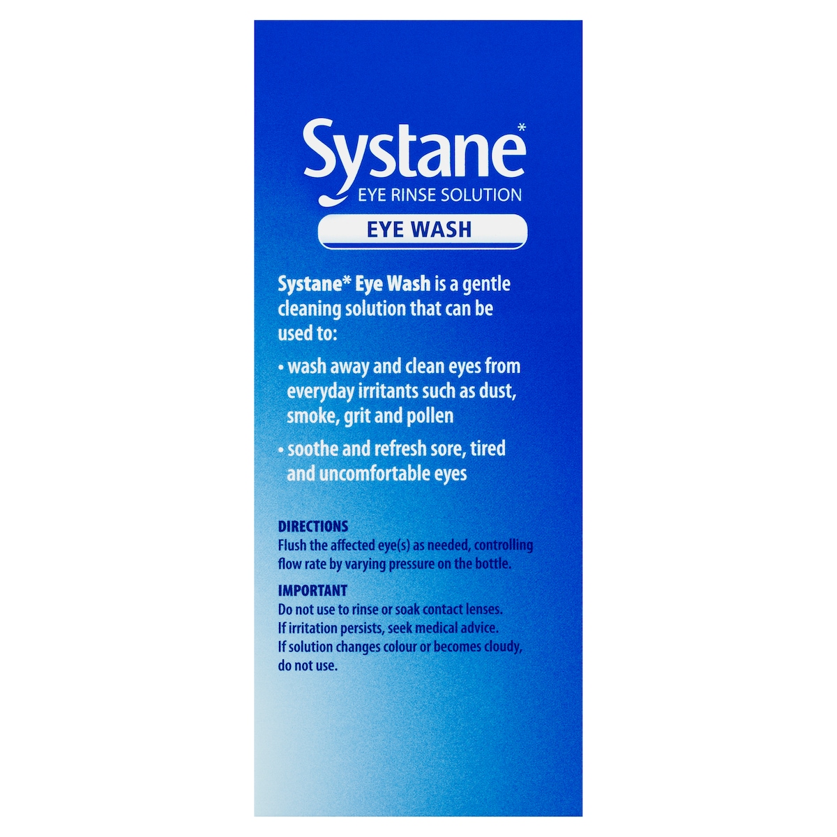 Systane Eye Wash Solution Gentle Cleansing for Irritated Eyes 120ml