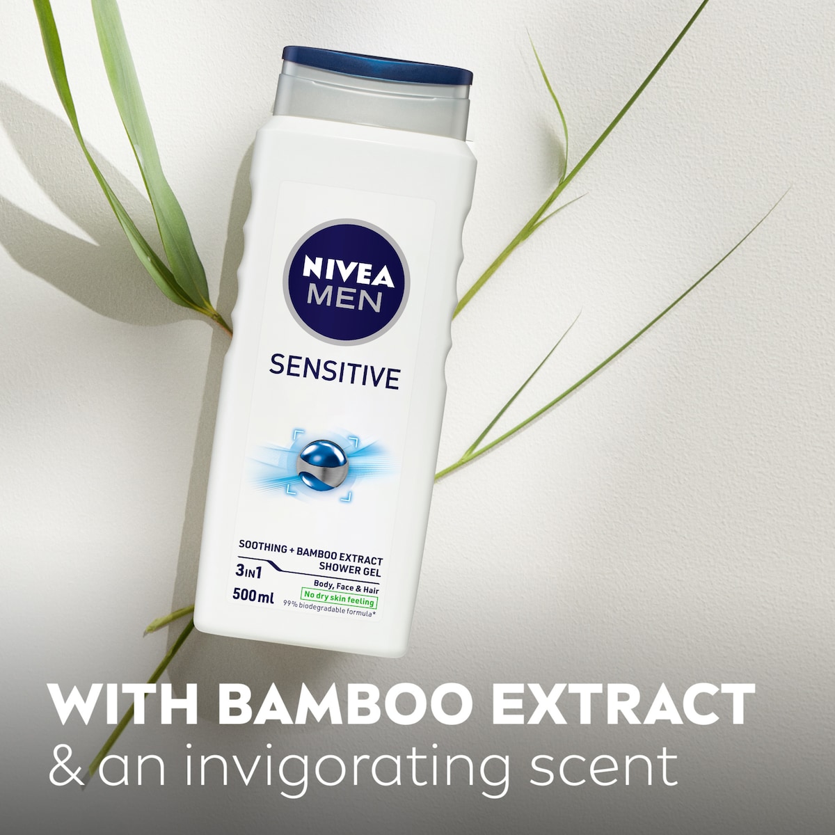 Nivea Men Sensitive 3-in-1 Shower Gel & Body Wash 500ml