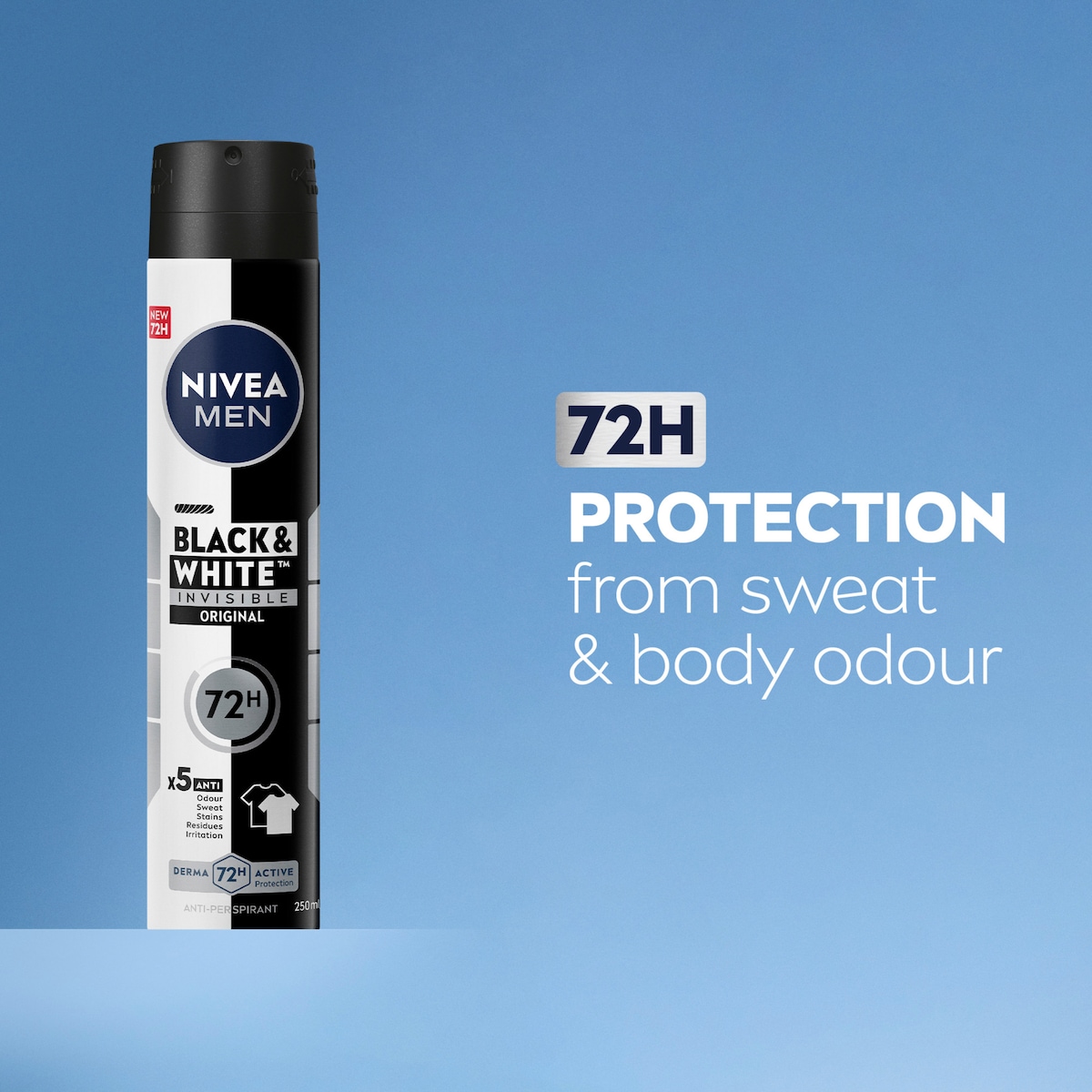 Nivea Men Invisible Black & White Anti-Perspirant Deodarant Spray Original 250ml