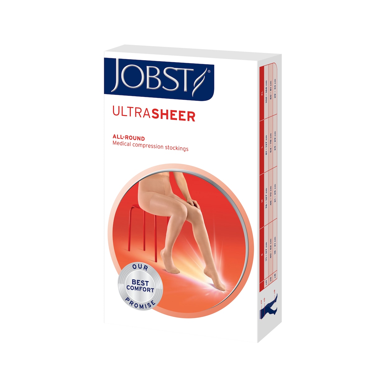 Jobst UltraSheer Compression Stockings Knee High 15-20 mmHg Natural M