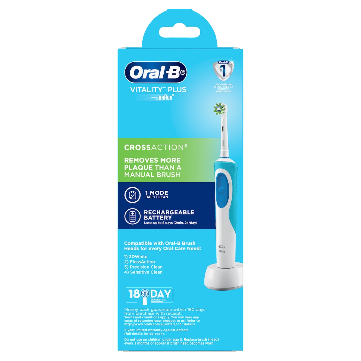 Oral B Vitality Plus CrossAction Electric Toothbrush