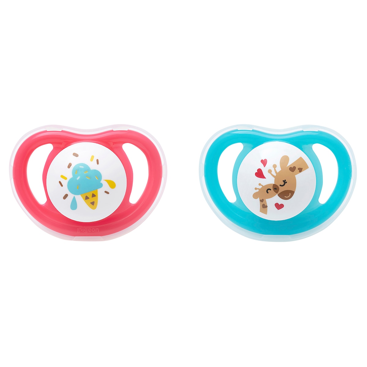 Pigeon Mini Light Pacifier Large (12+ Months) 2 Pack Assorted Colours