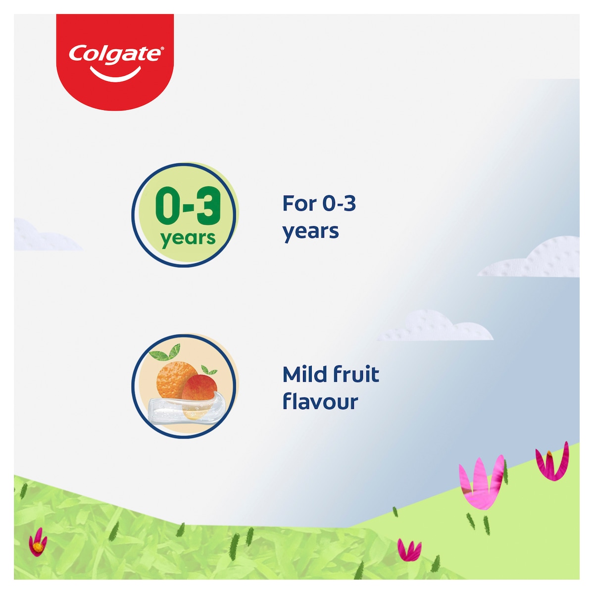 Colgate Kids 0 - 3 Years Fluoride Toothpaste Mild Fruit 80g