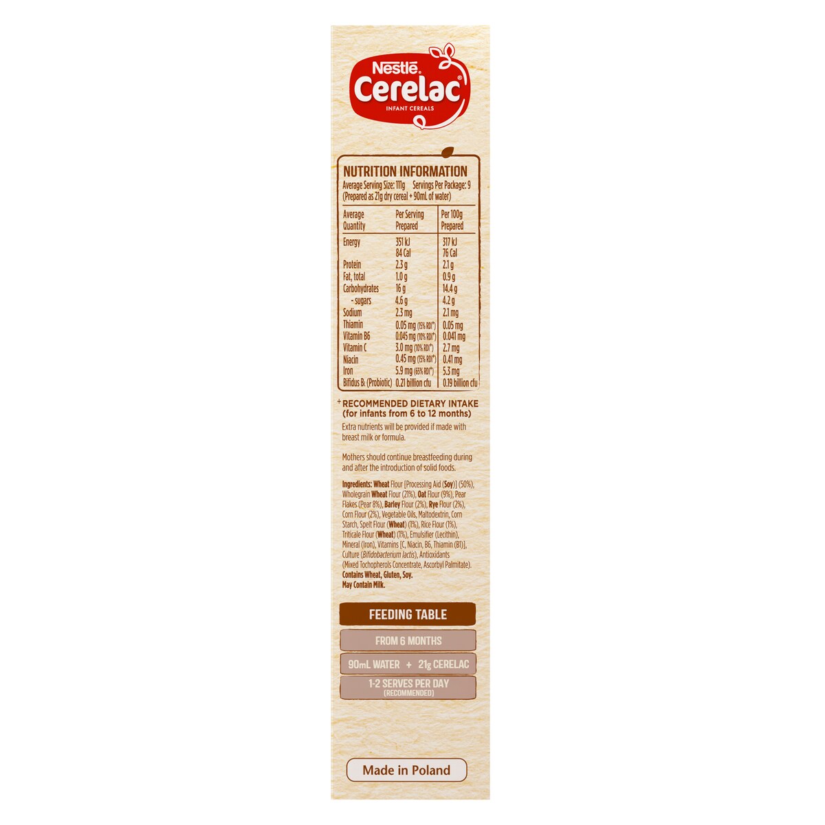 Cerelac Cereal with Pear 8 Months+ 200g