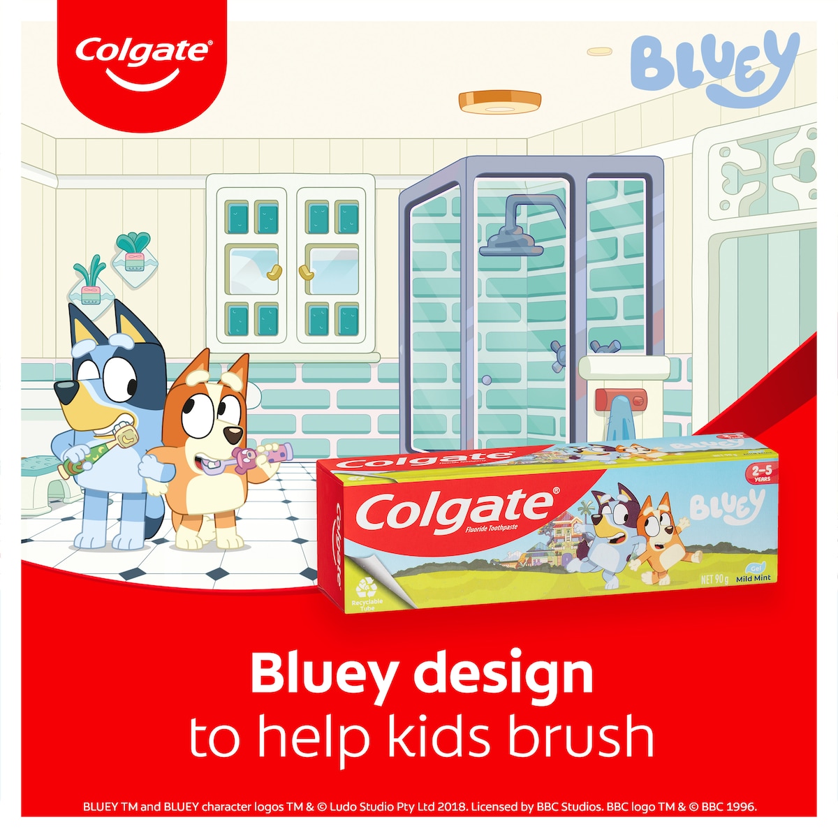 Colgate Kids Bluey Gel Mild Mint Toothpaste 90g