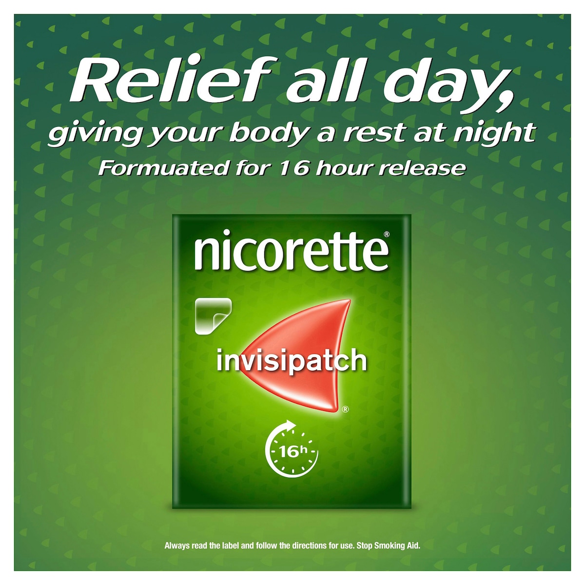 Nicorette Quit Smoking 16 Hour Nicotine InvisiPatch Step 2 15mg 7 Pack