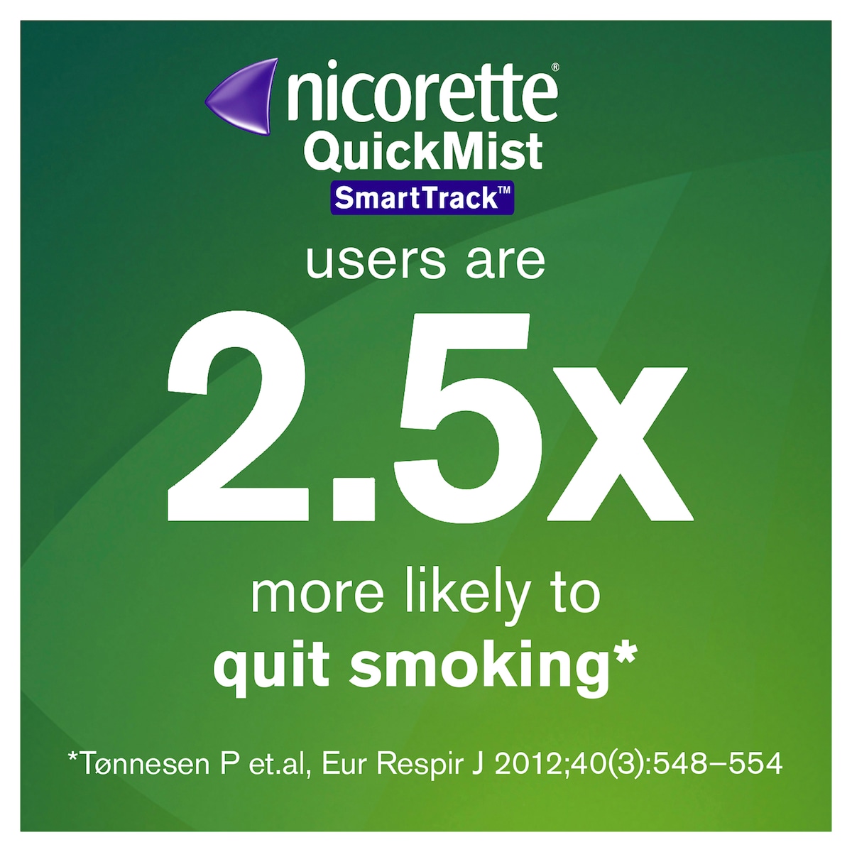 Nicorette Quit Smoking QuickMist Nicotine Mouth Spray Smart Track 150 Sprays