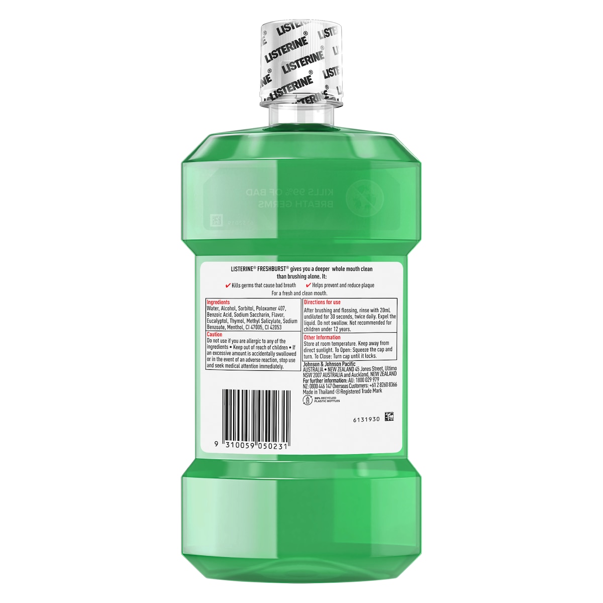 Listerine FreshBurst Antibacterial Mouthwash 1 Litre