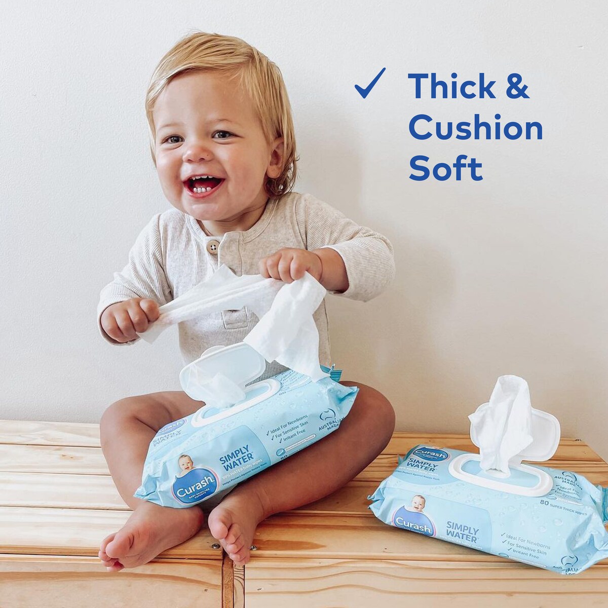 Curash Baby Simply Water 80 Baby Wipes