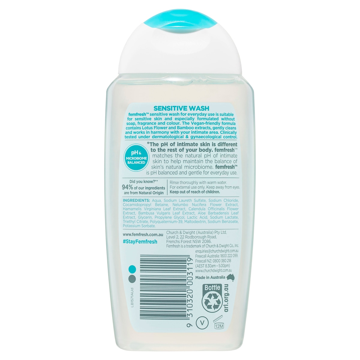 Femfresh Intimate Wash Sensitive 250ml