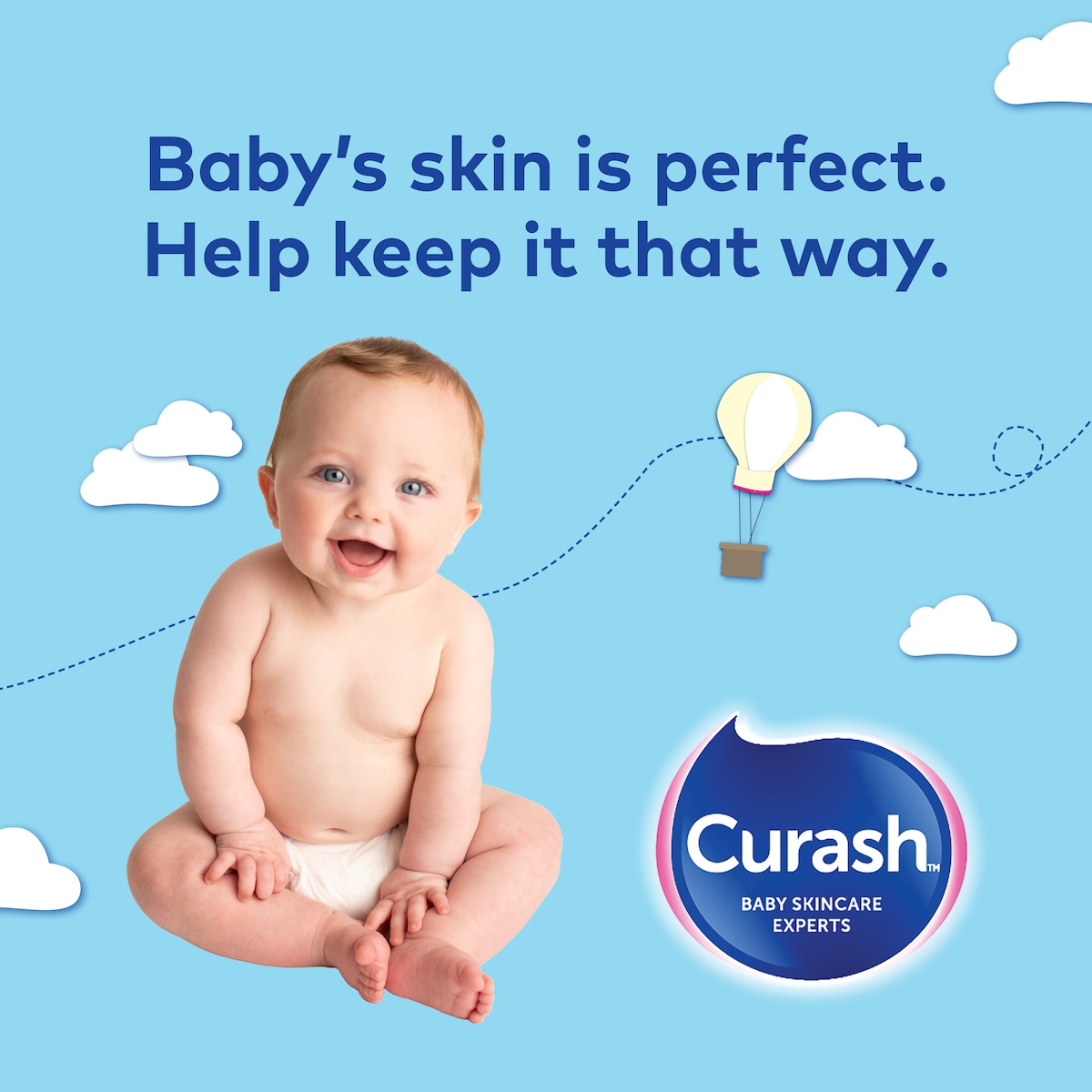 Curash Baby Fragrance Free 80 Baby Wipes