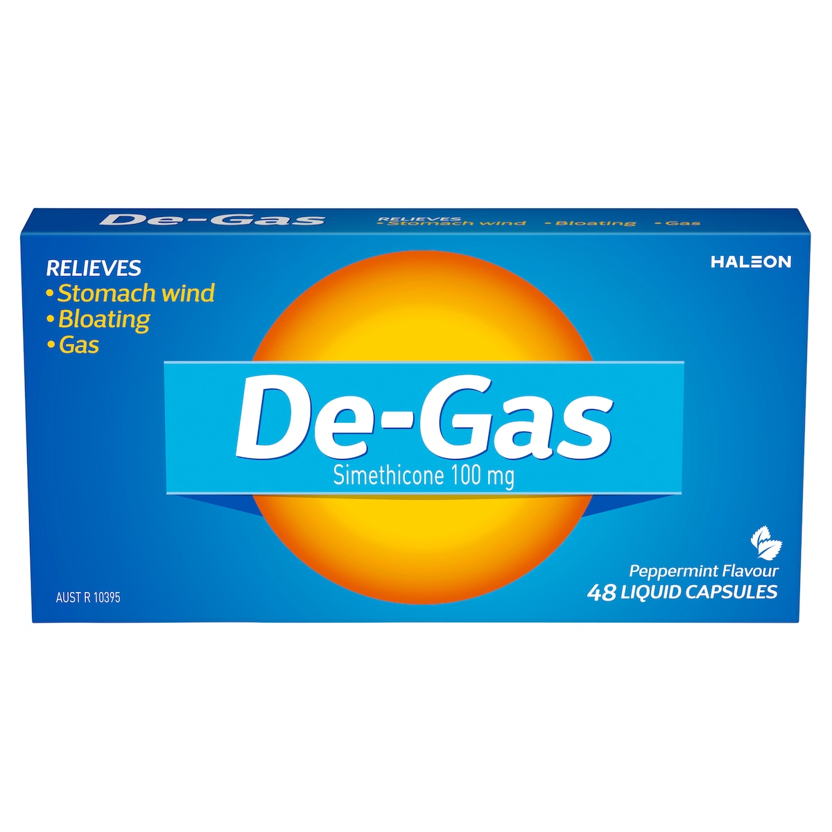 De-Gas Peppermint Flavour 48 Capsules