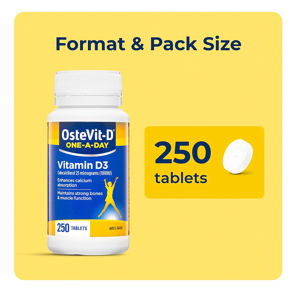 OsteVit-D One-a-Day Vitamin D3 1000iu 250 Tablets