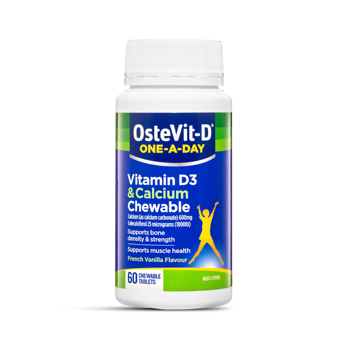 OsteVit-D One-a-Day Vitamin D3 & Calcium 60 Chewable Tablets