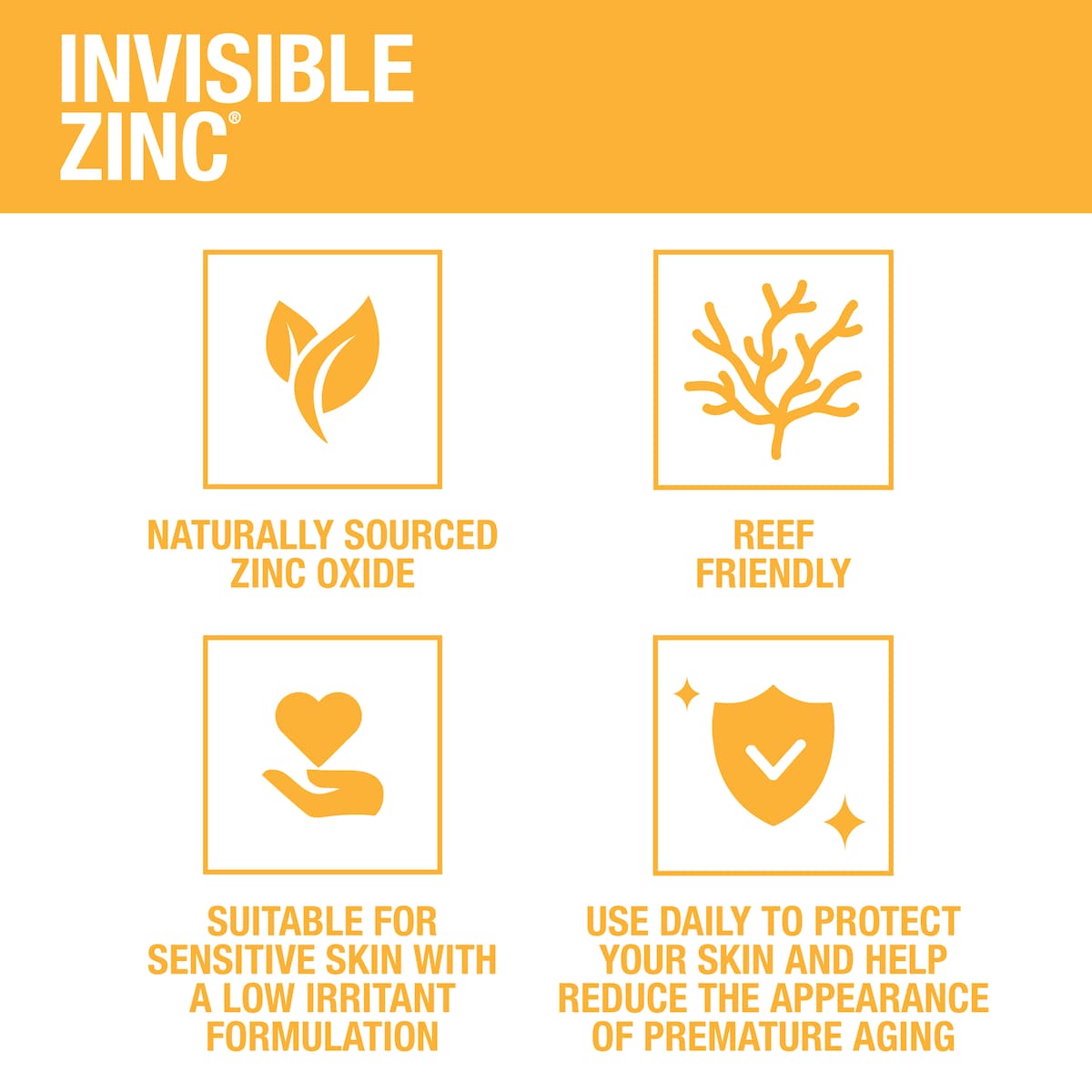 Invisible Zinc Sunscreen 4 Hour Water Resistant SPF50+ 50ml